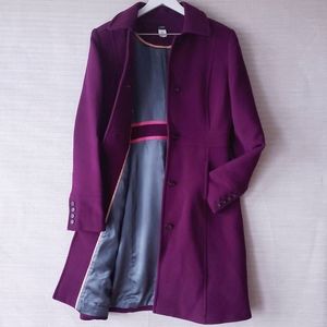 J. Crew Plum Peacoat